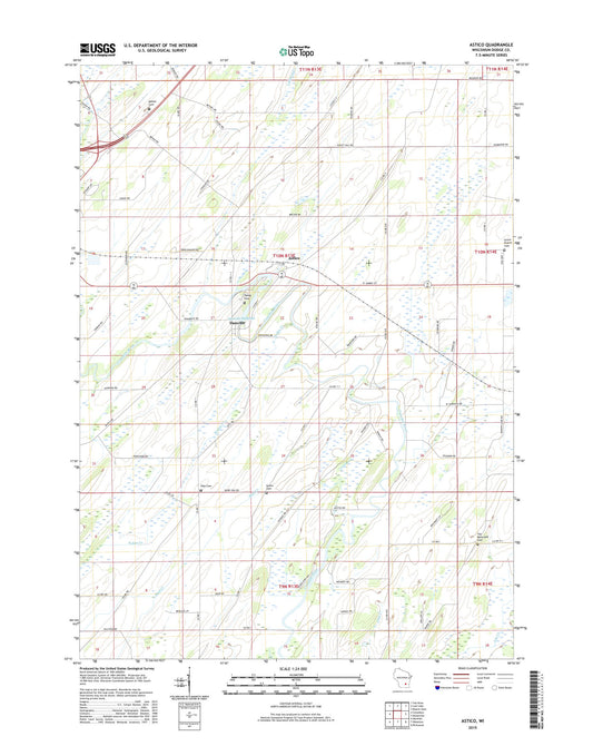 Astico Wisconsin US Topo Map Image