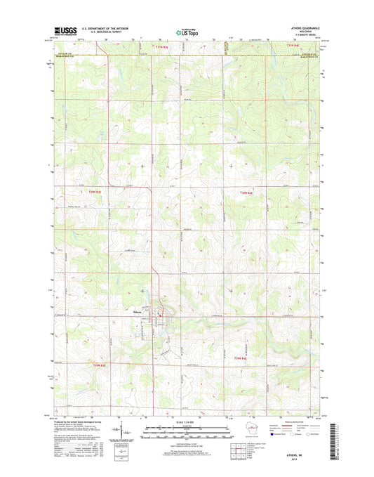 Athens Wisconsin US Topo Map Image
