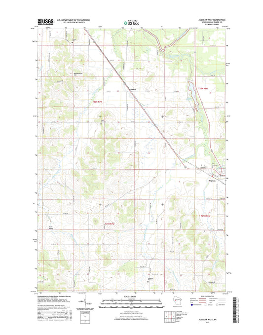 Augusta West Wisconsin US Topo Map Image