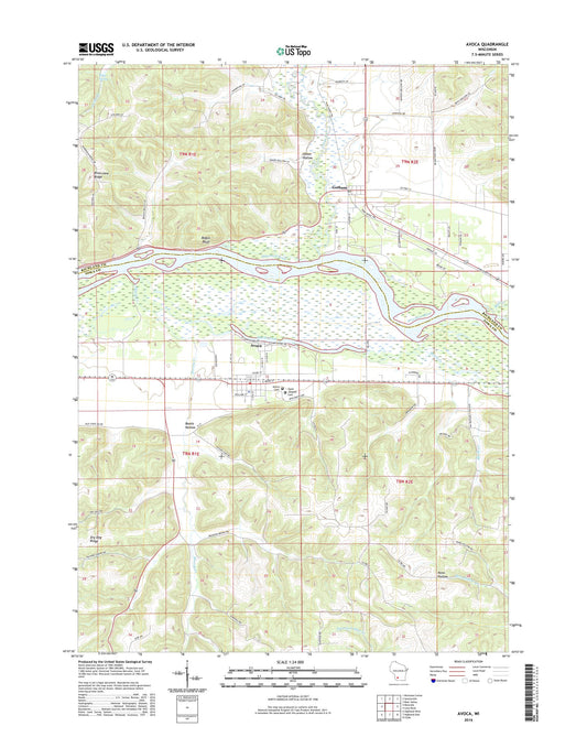 Avoca Wisconsin US Topo Map Image