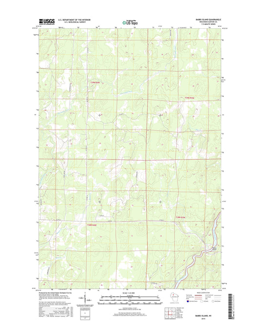 Babbs Island Wisconsin US Topo Map Image