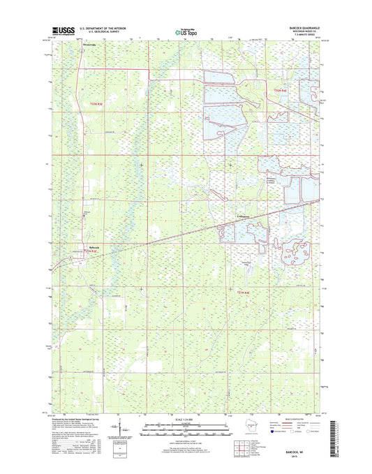 Babcock Wisconsin US Topo Map Image