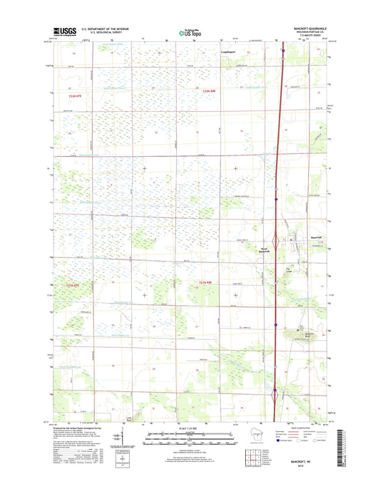 Bancroft Wisconsin US Topo Map Image