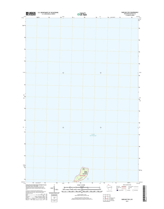 Bark Bay OE N Wisconsin US Topo Map Image