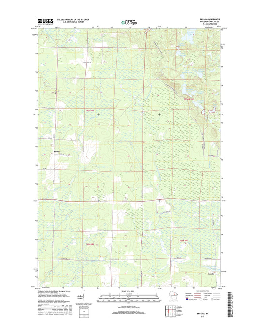 Bavaria Wisconsin US Topo Map Image