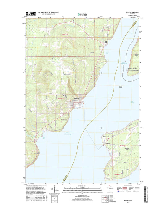 Bayfield Wisconsin US Topo Map Image
