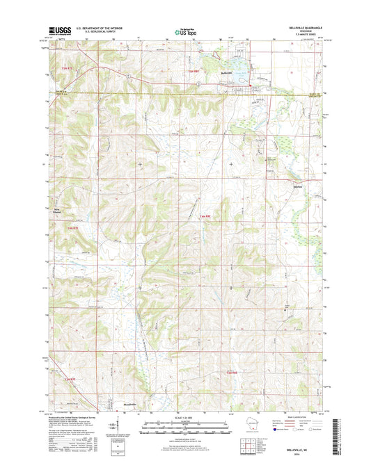 Belleville Wisconsin US Topo Map Image