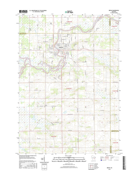 Berlin Wisconsin US Topo Map Image