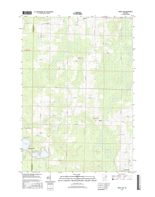 Berry Lake Wisconsin US Topo Map Image