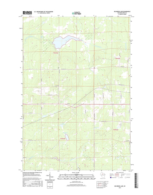 Big Briens Lake Wisconsin US Topo Map Image