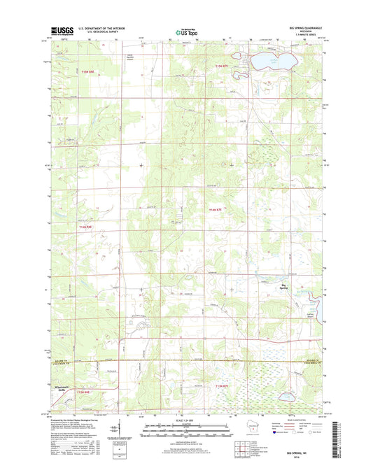 Big Spring Wisconsin US Topo Map Image