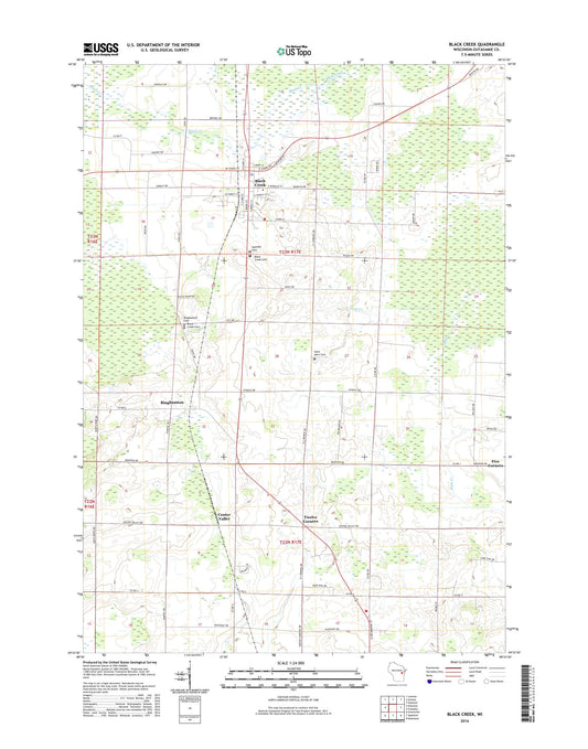 Black Creek Wisconsin US Topo Map Image
