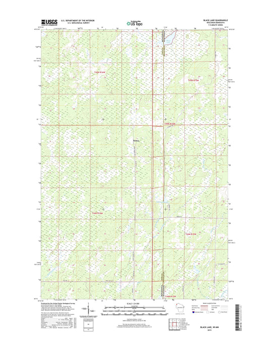 Black Lake Wisconsin US Topo Map Image