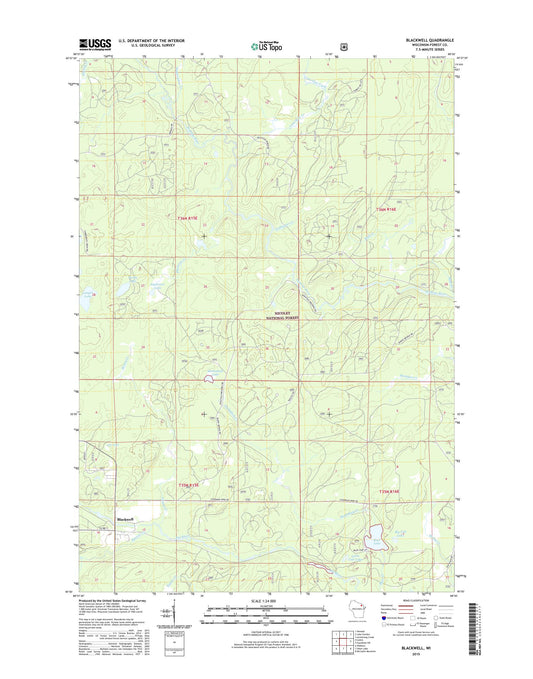 Blackwell Wisconsin US Topo Map Image