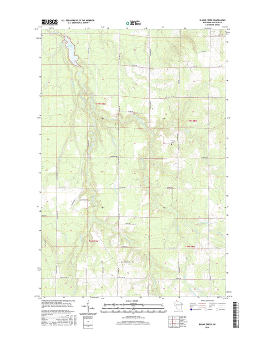 Blaine Creek Wisconsin US Topo Map Image