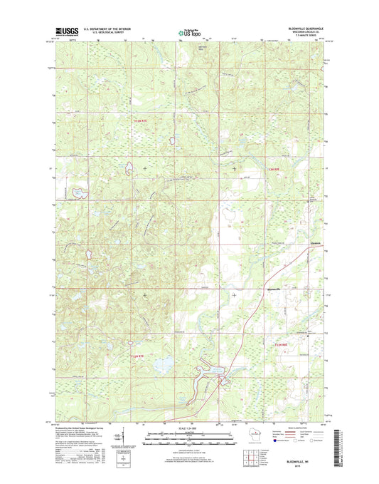 Bloomville Wisconsin US Topo Map Image