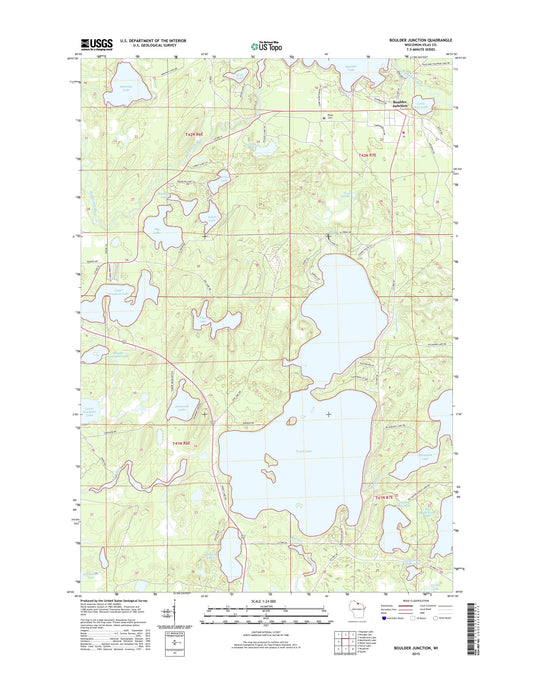Boulder Junction Wisconsin US Topo Map Image