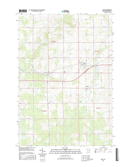Boyd Wisconsin US Topo Map Image