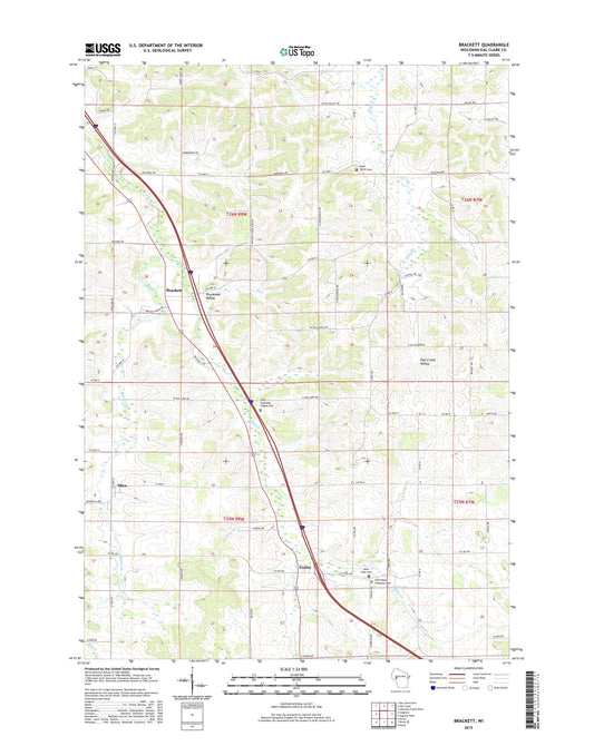 Brackett Wisconsin US Topo Map Image