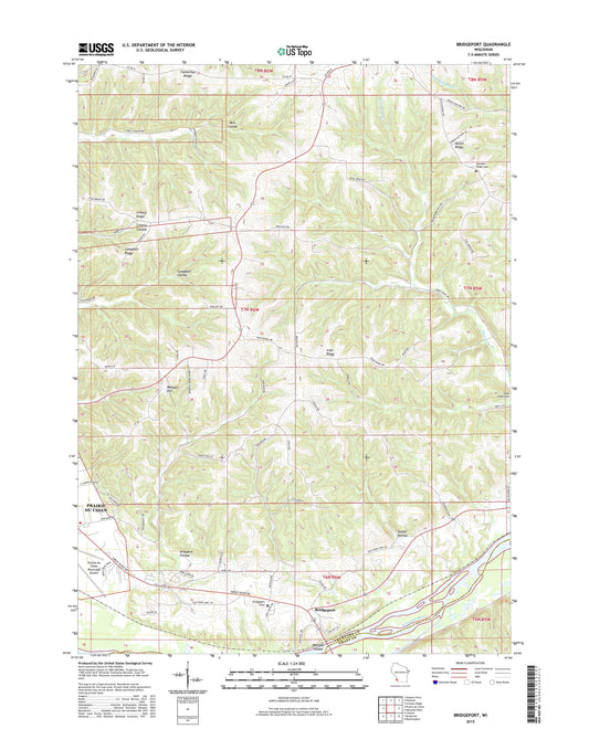Bridgeport Wisconsin US Topo Map Image