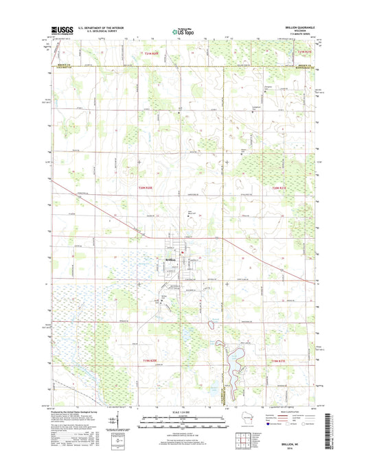 Brillion Wisconsin US Topo Map Image