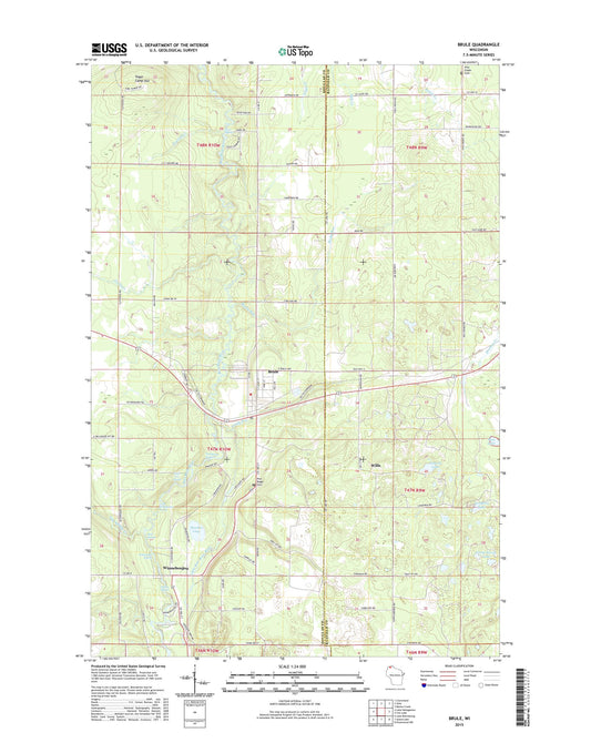 Brule Wisconsin US Topo Map Image