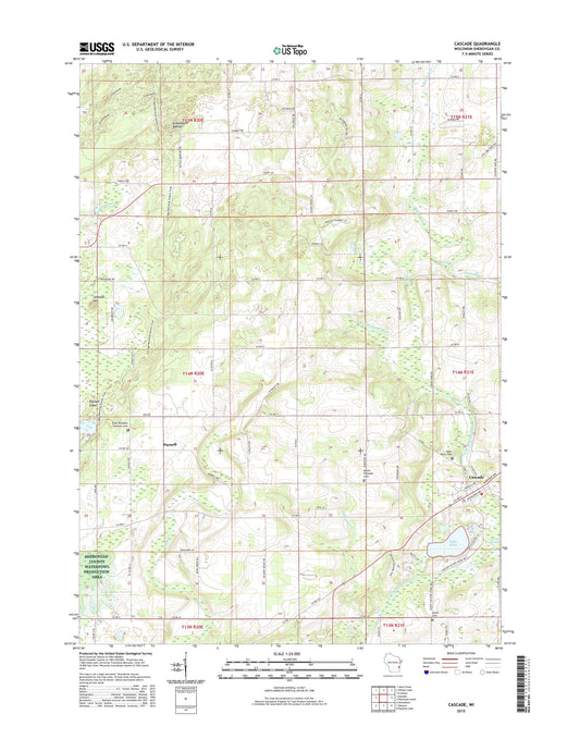 Cascade Wisconsin US Topo Map Image