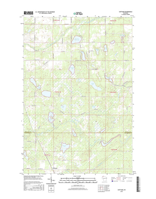 Chittamo Wisconsin US Topo Map Image