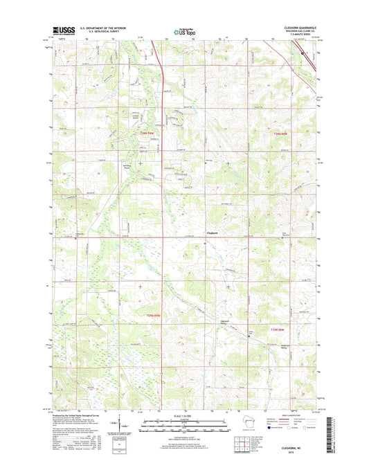 Cleghorn Wisconsin US Topo Map Image