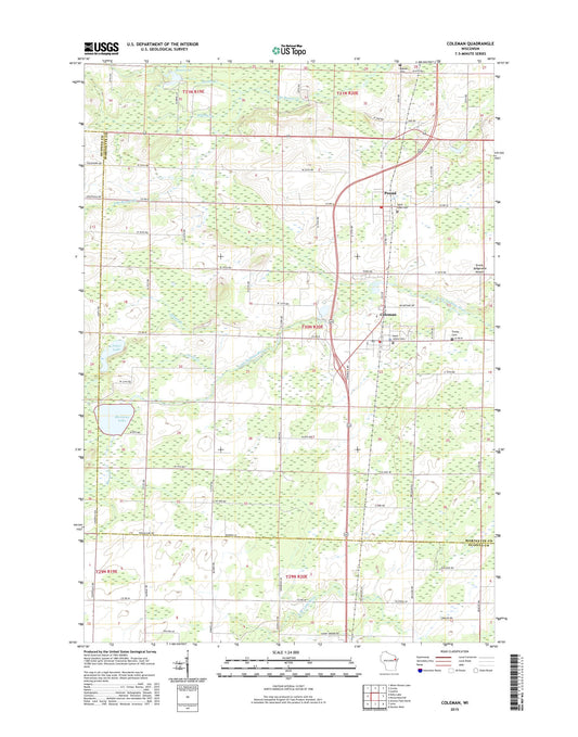 Coleman Wisconsin US Topo Map Image