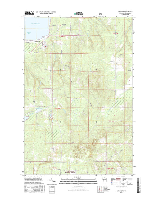 Cornucopia Wisconsin US Topo Map Image