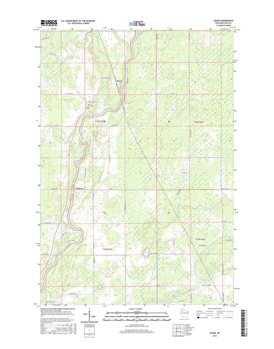 Crane Wisconsin US Topo Map Image