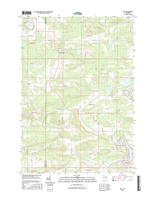 Iola Wisconsin US Topo Map Image
