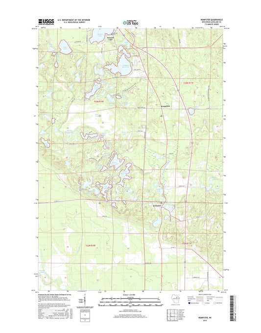 Kempster Wisconsin US Topo Map Image