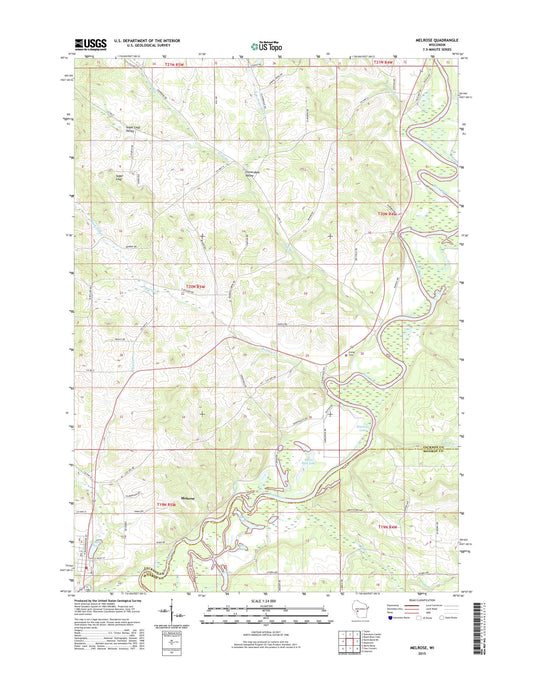 Melrose Wisconsin US Topo Map Image
