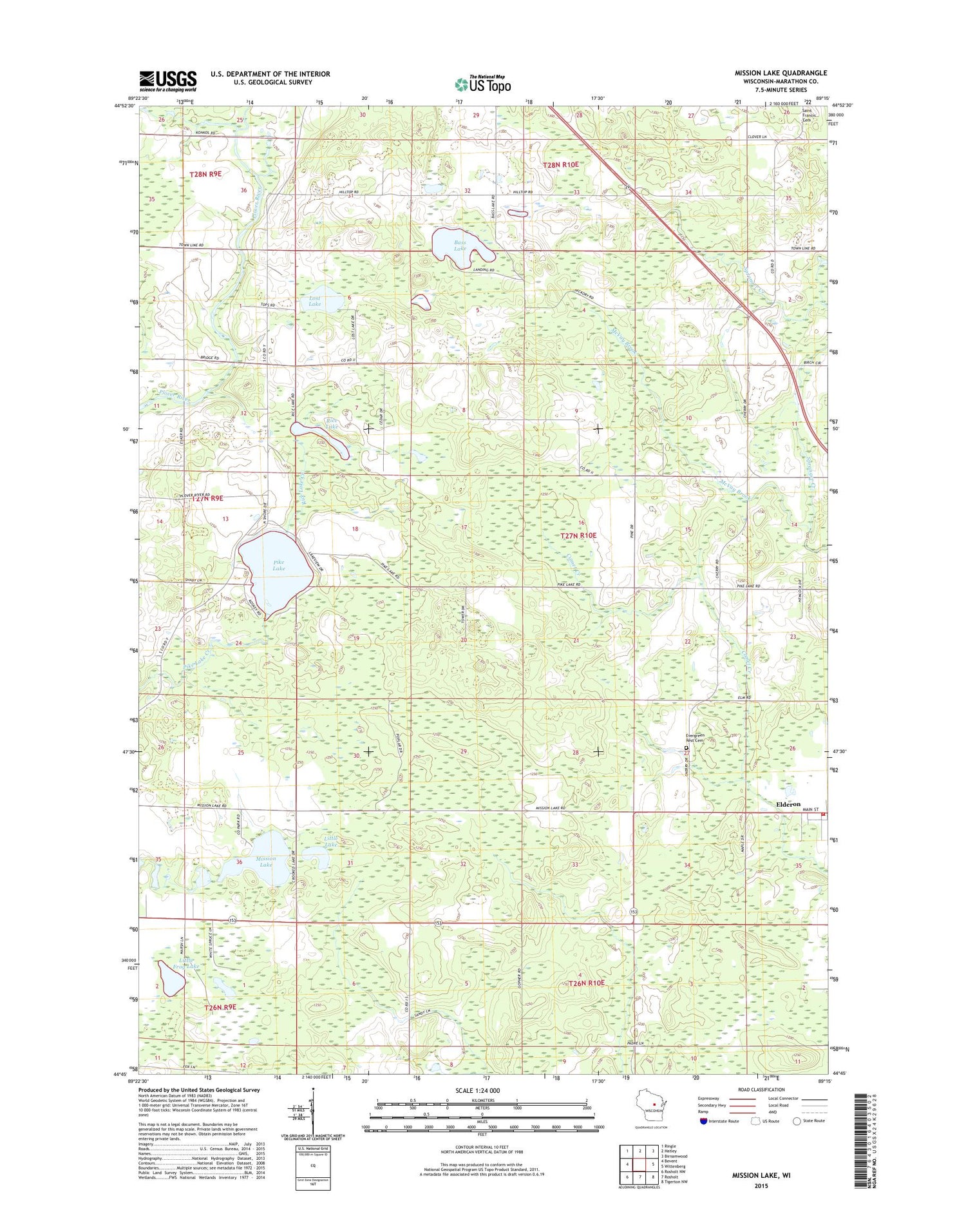 Mission Lake Wisconsin US Topo Map Image