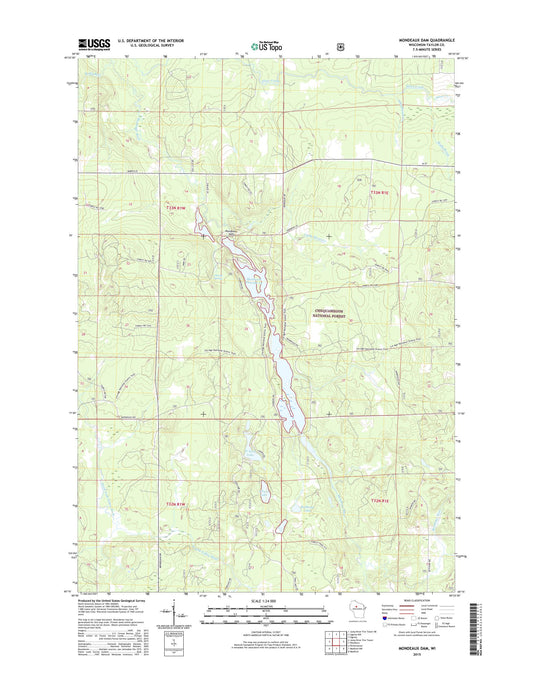Mondeaux Dam Wisconsin US Topo Map Image