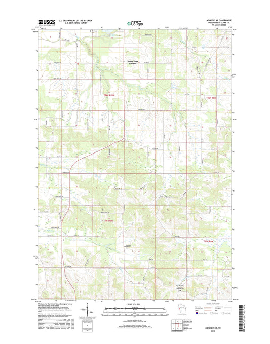 Mondovi NE Wisconsin US Topo Map Image