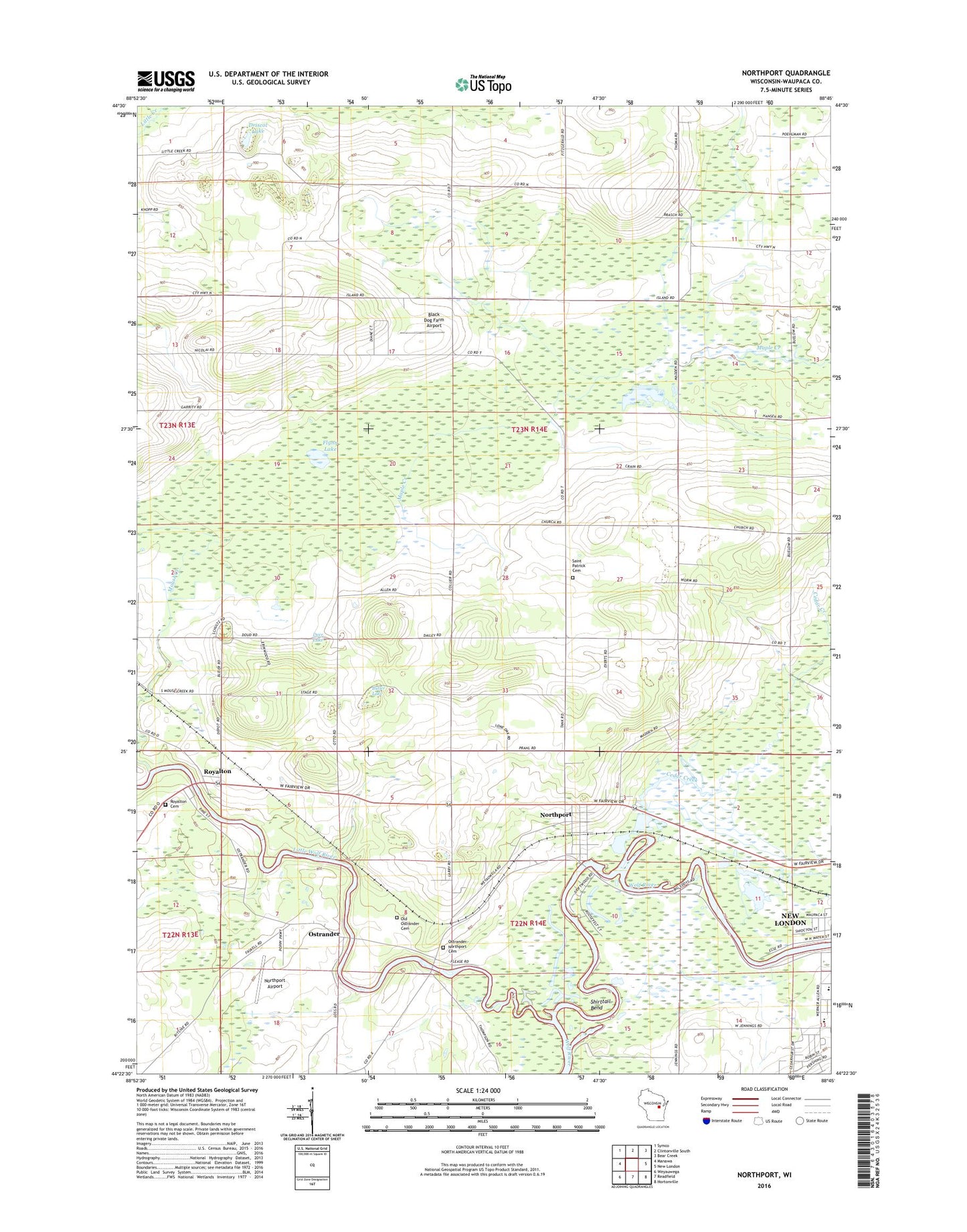 Northport Wisconsin US Topo Map Image