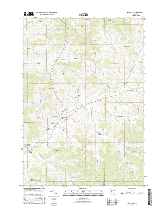 Pigeon Falls Wisconsin US Topo Map Image