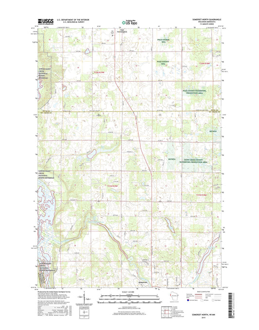 Somerset North Wisconsin US Topo Map Image