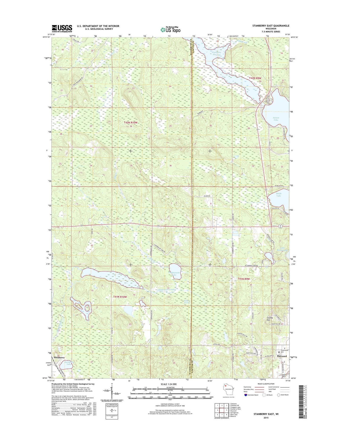 Stanberry East Wisconsin US Topo Map Image