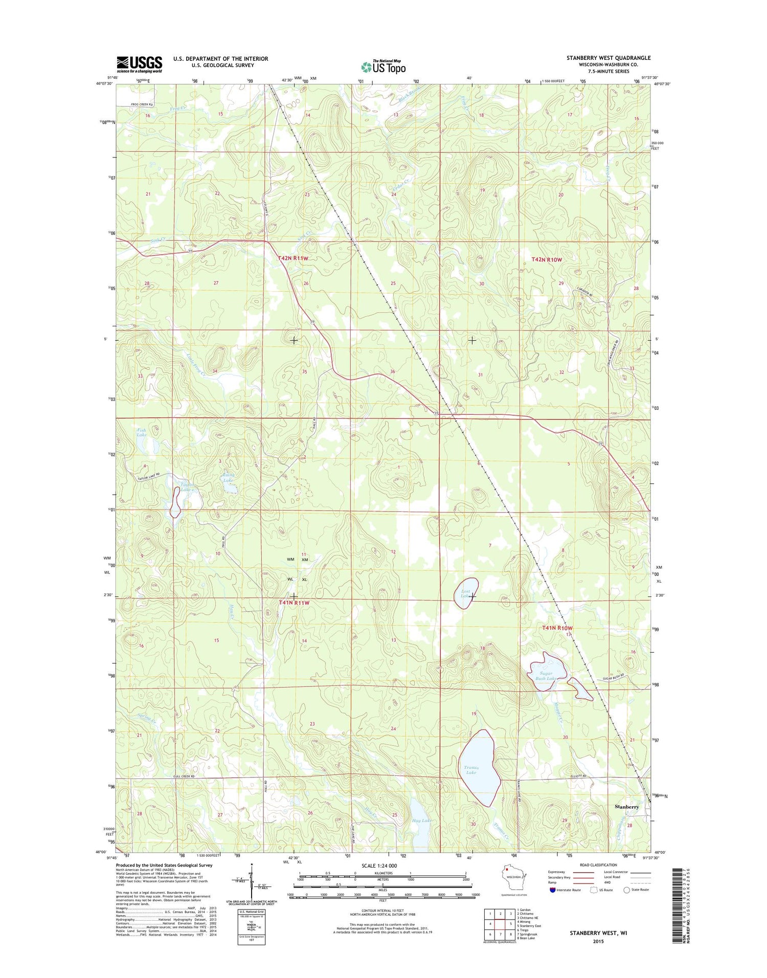 Stanberry West Wisconsin US Topo Map Image