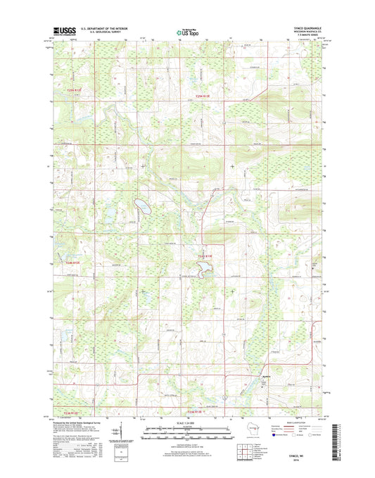 Symco Wisconsin US Topo Map Image