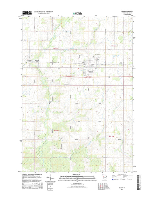 Thorp Wisconsin US Topo Map Image