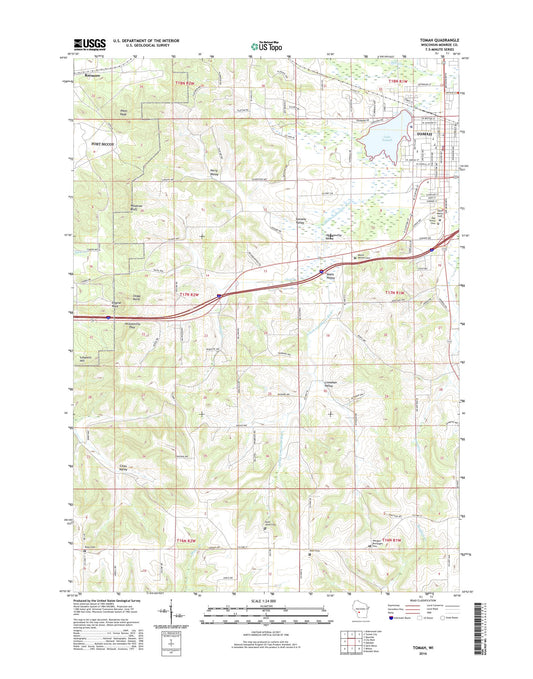 Tomah Wisconsin US Topo Map Image