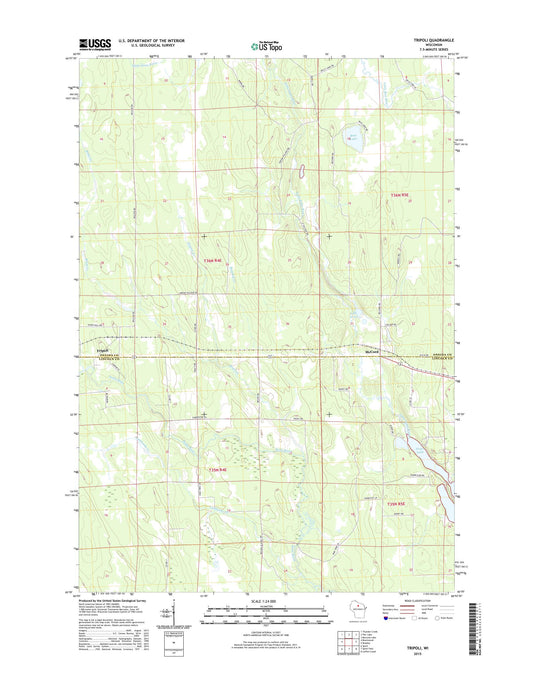 Tripoli Wisconsin US Topo Map Image