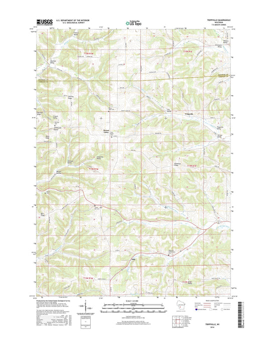 Trippville Wisconsin US Topo Map Image