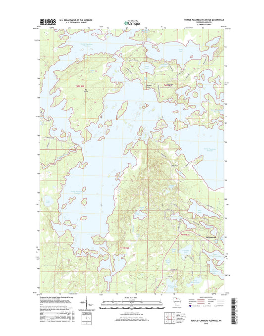 Turtle-Flambeau Flowage Wisconsin US Topo Map Image