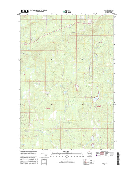Upson Wisconsin US Topo Map Image